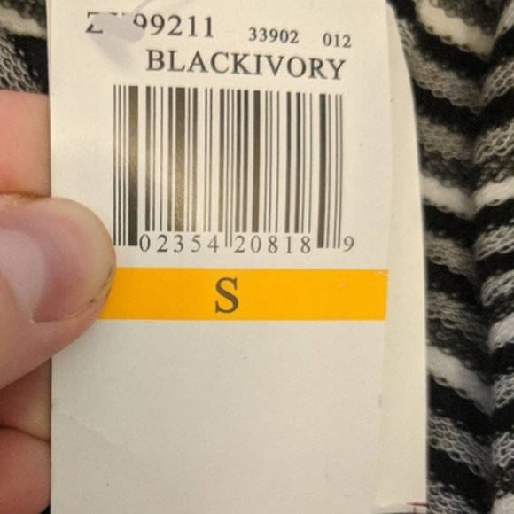NWT New Cable & Gauge Hooded Striped Black and White Open Front Cardigan Size Sm - Picture 4 of 4